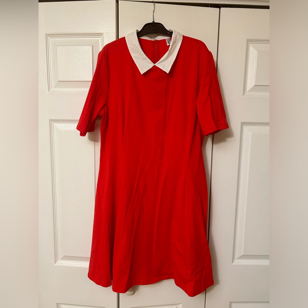Aphratti Women's Red White Collared School Dress Size 6
